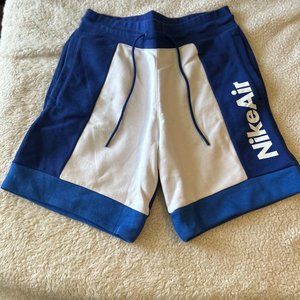 Men's Nike Sweat Shorts - Blue and white